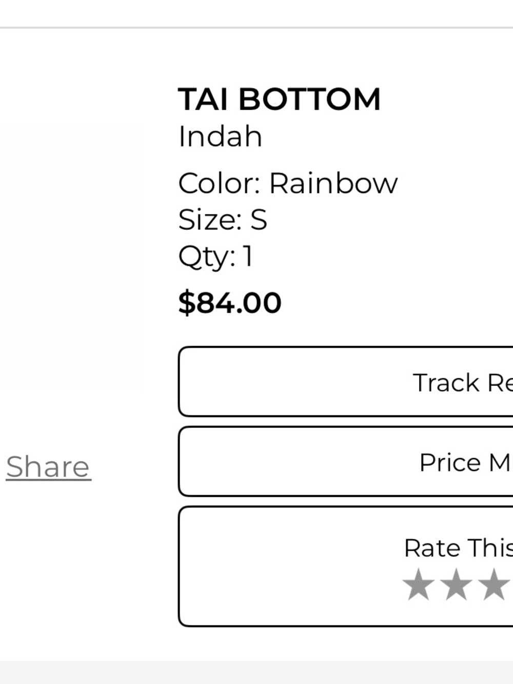 Indy Rainbow Crochet Triangle Bikini Set - Multicolor - Picture 2 of 3